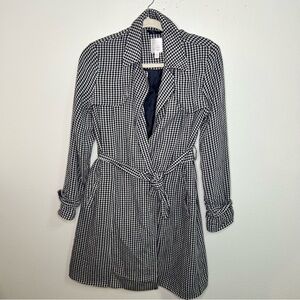 Lauren Conrad gingham lightweight trench coat